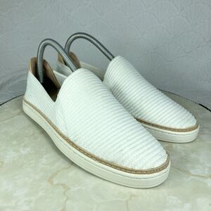 UGG Sammy Slip On Sneakers Sz 7.5 Cloud White Comfort Summer Beach Casual Shoes